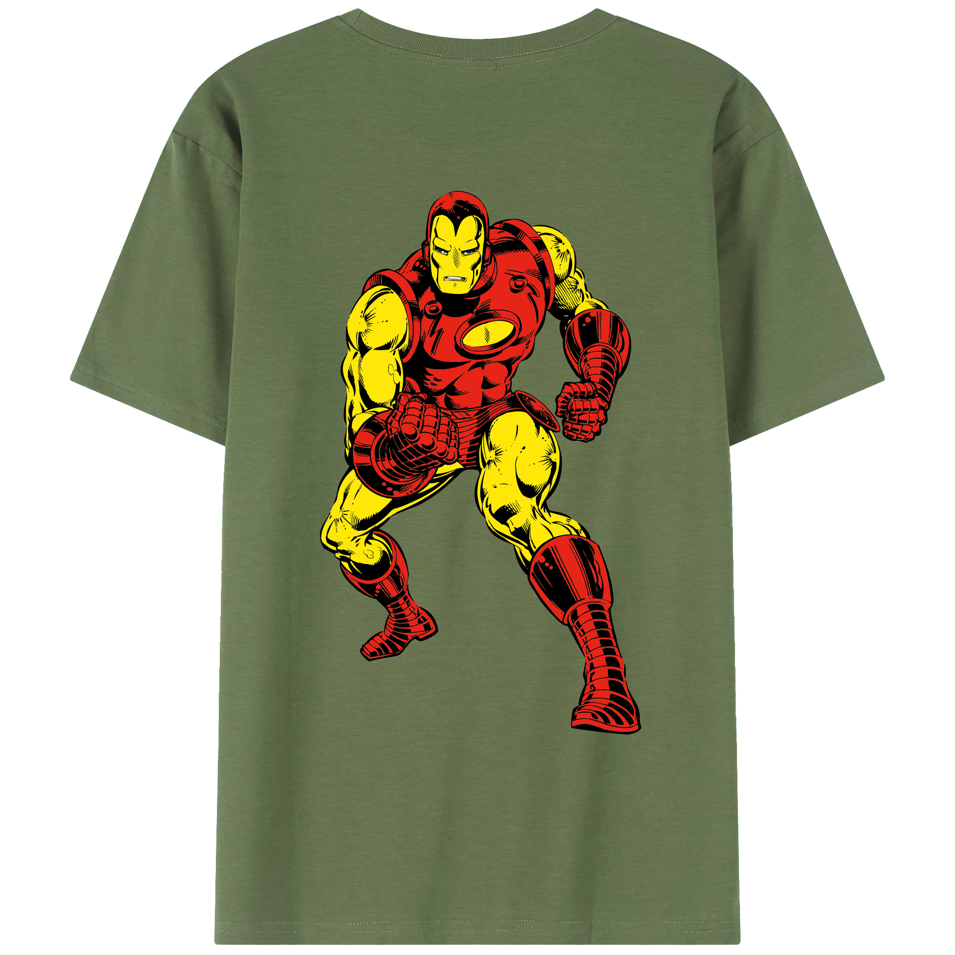 （画像用） アベンジャーズ The Avengers 綿100％ メンズ半袖Tシャツ（バックプリント） 通気性